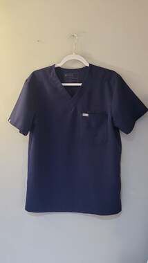 FIGS Technical Collection Navy Blue Scrub Set Top Size S Pants Size M/S